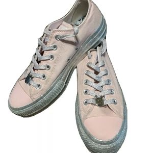 Miley Cyrus Converse Lift Pink Glitter Shoes